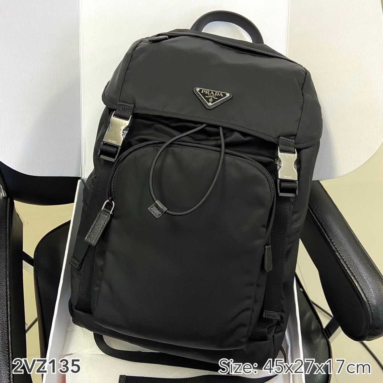 New prada Nylon​ backpack 45/27/17cm