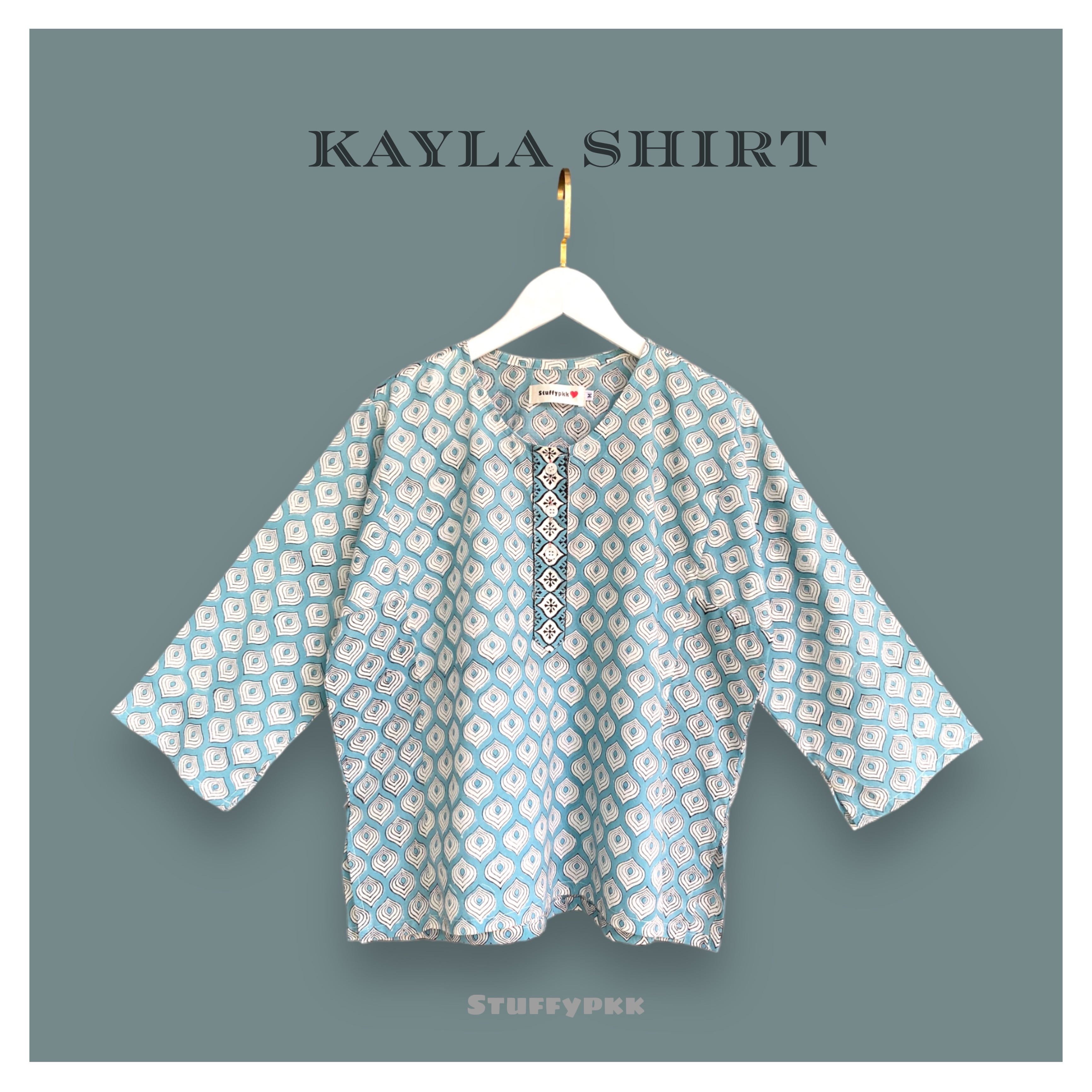 𝐤𝐚𝐲𝐥𝐚 𝐒𝐡𝐢𝐫𝐭 สีฟ้า