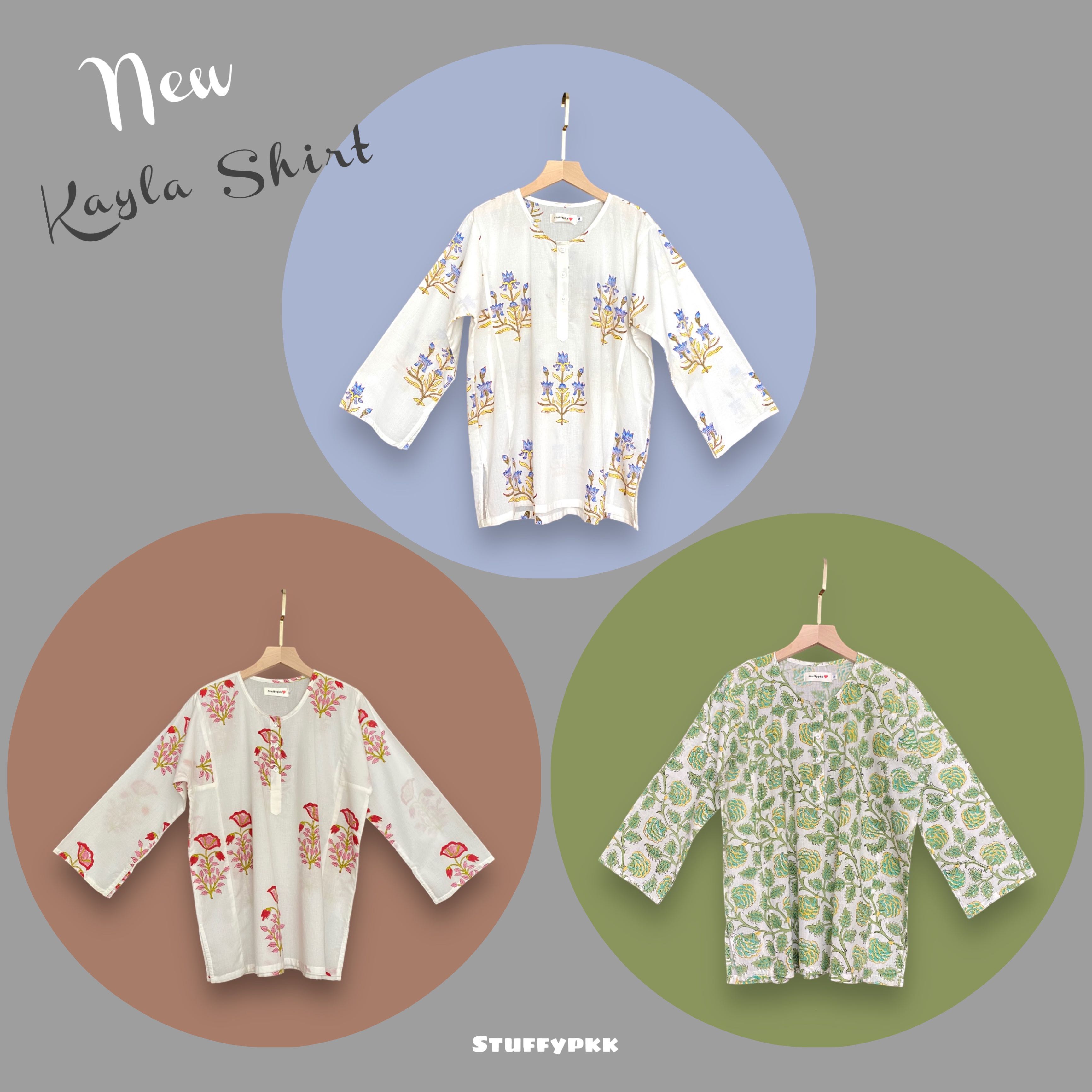 𝐊𝐚𝐲𝐥𝐚 𝐒𝐡𝐢𝐫𝐭 ตัวยาว สีเขียว แดง ฟ้า