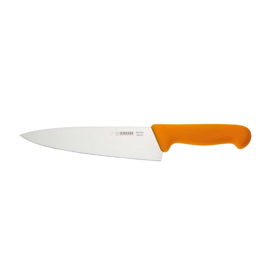 182512 GIESSER COOKS KNIFE YELLOW HANDLE 20 CM