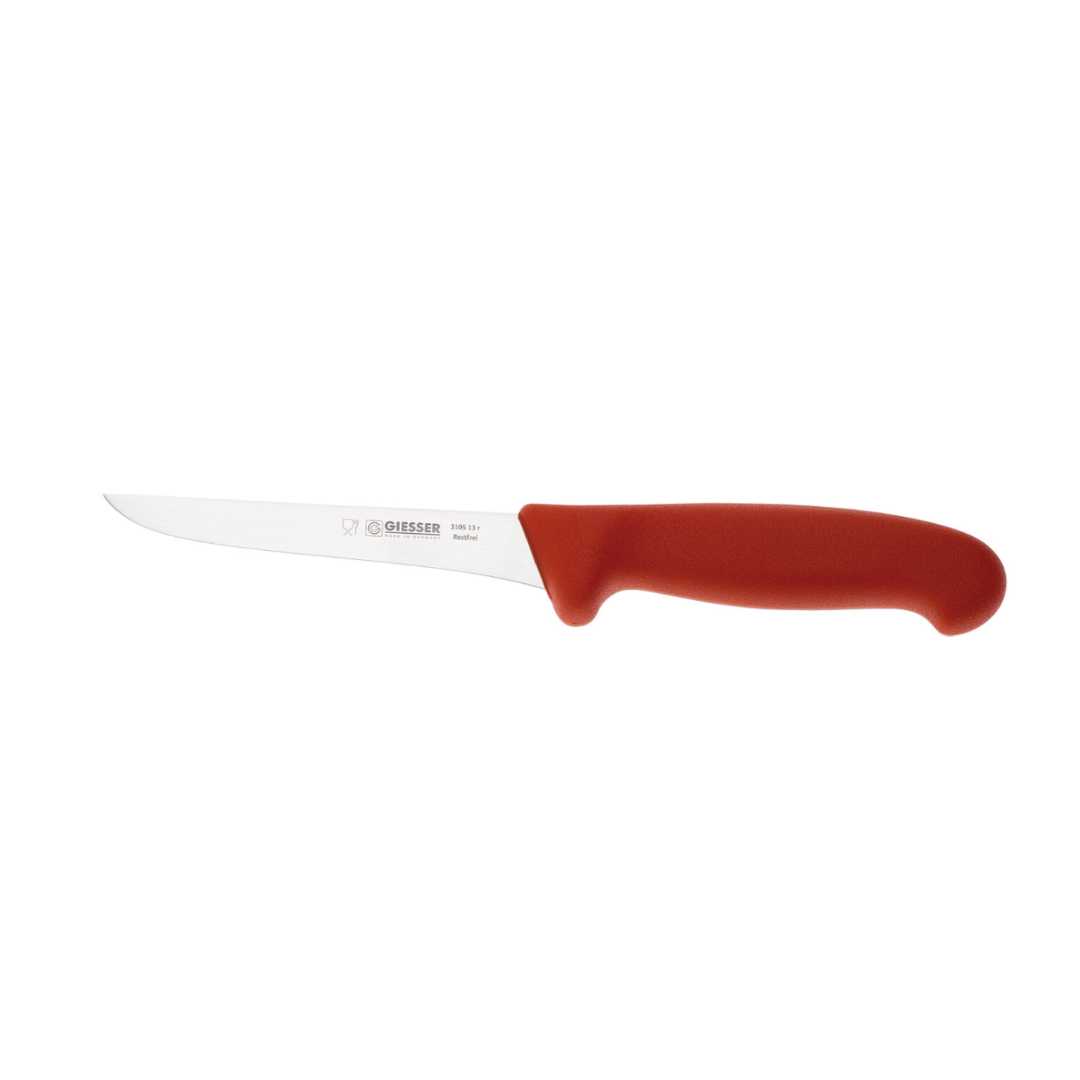 182427 GIESSER BONING KNIFE RED HANDLE 13 CM