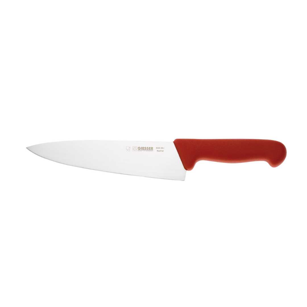 182414 GIESSER COOKS KNIFE RED HANDLE 31 CM