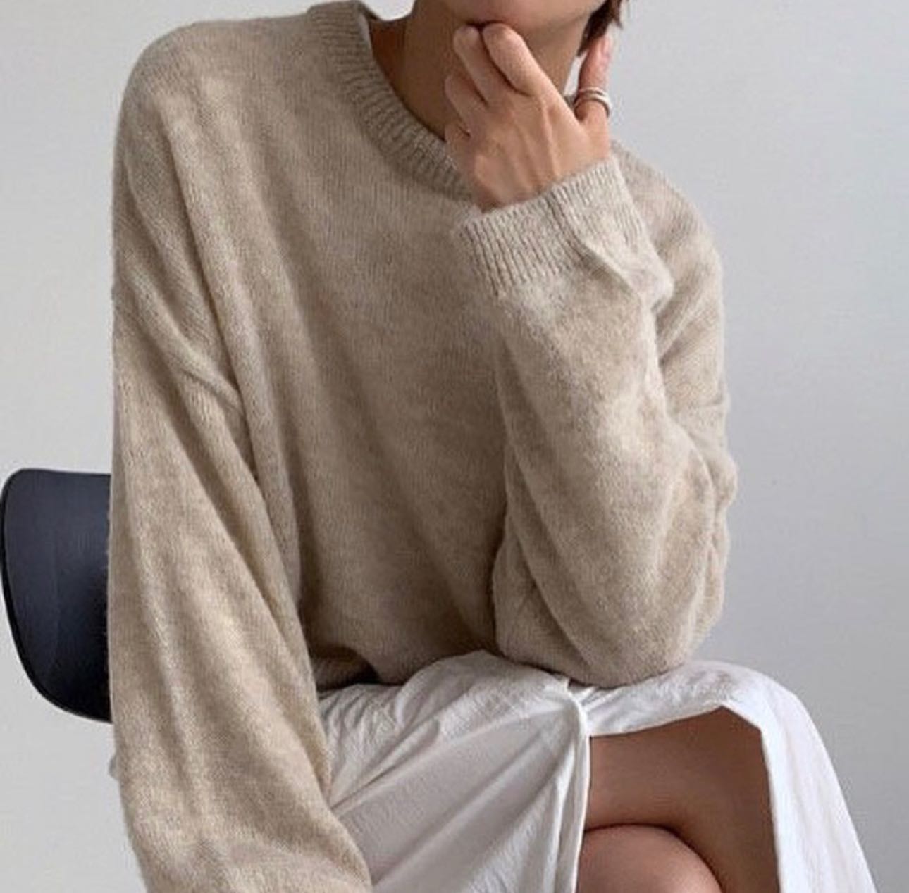 (พร้อมส่ง) sage round knit