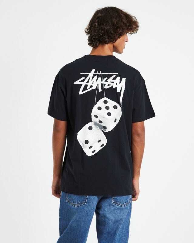 เสื้อยืด​ STÜSSY(AU) T​ shirt​  FUZZY DICE HW SS TEE BLACK 