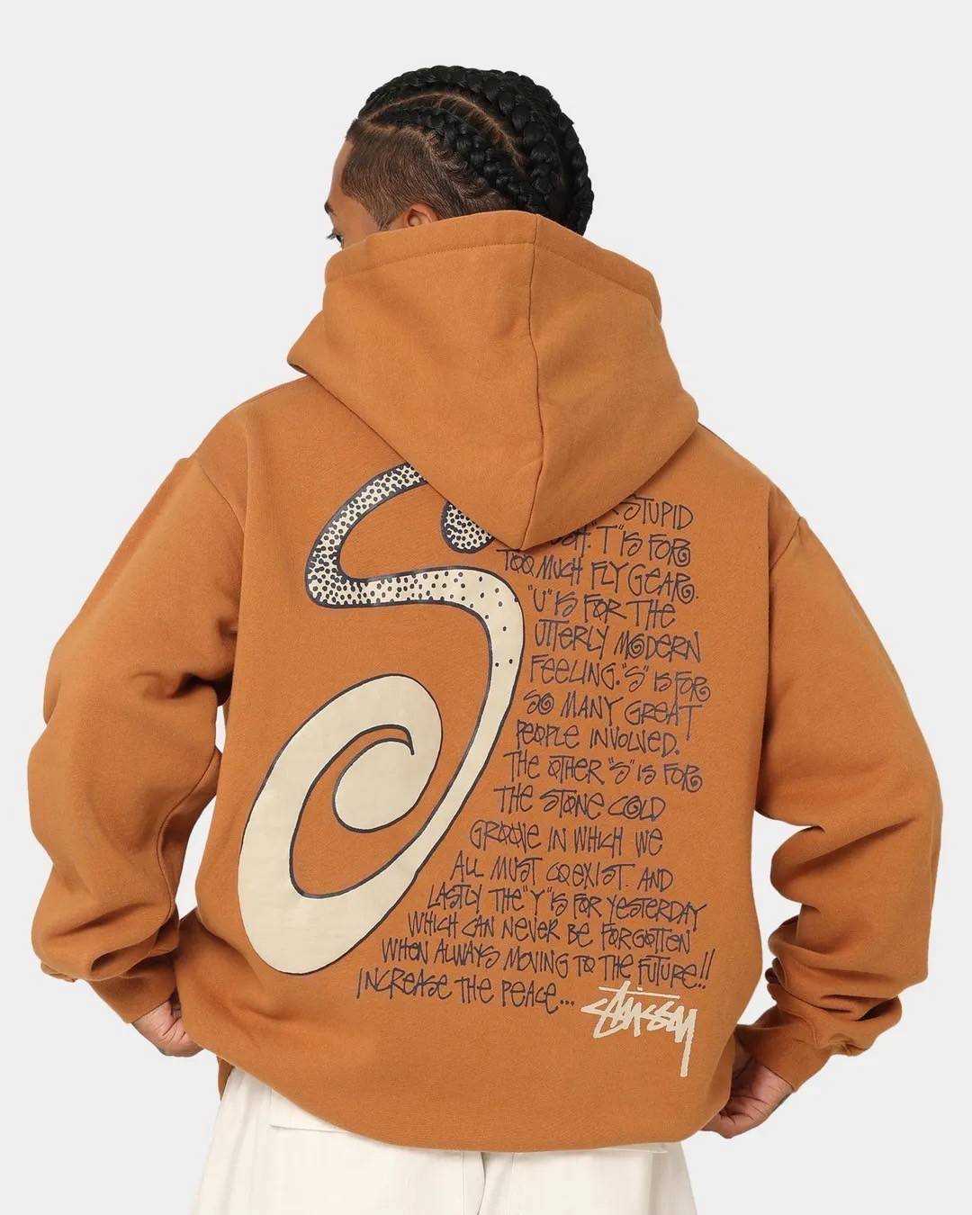 STUSSY Hoodie  (AU)  S TALK ​ ALMOND