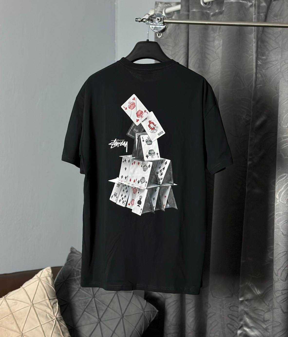STUSSY HOUSE   OF CARDS SS TEE