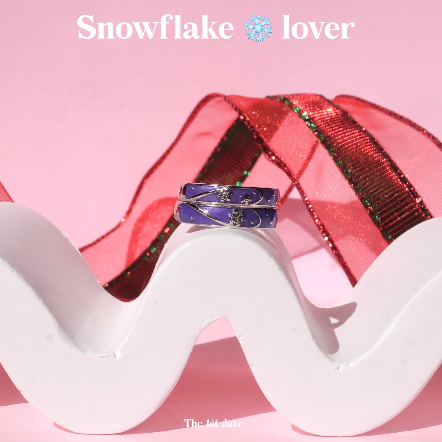 แหนคู่รุ่น snowflake❄️-s925(ส่งฟรี)