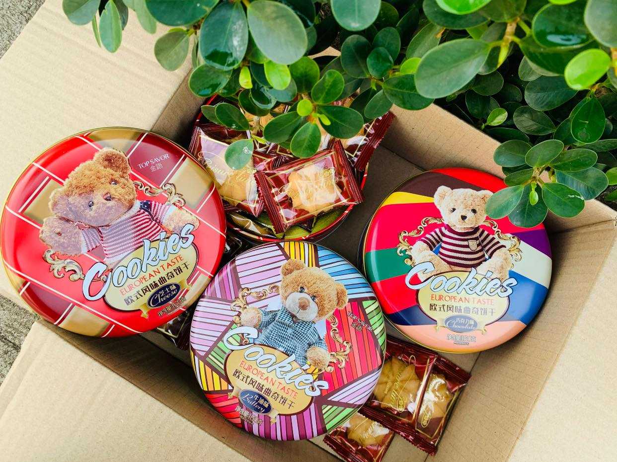 𝘾𝙤𝙤𝙠𝙞𝙚𝙨 คุ๊กกี้หมี รสชีส รสเนย รสช็อกโกแลต สไตล์ยุโรป กระปุกใหญ่ 𝙀𝙐𝙍𝙊𝙋𝙀𝘼𝙉 𝙏𝘼𝙎𝙏𝙀