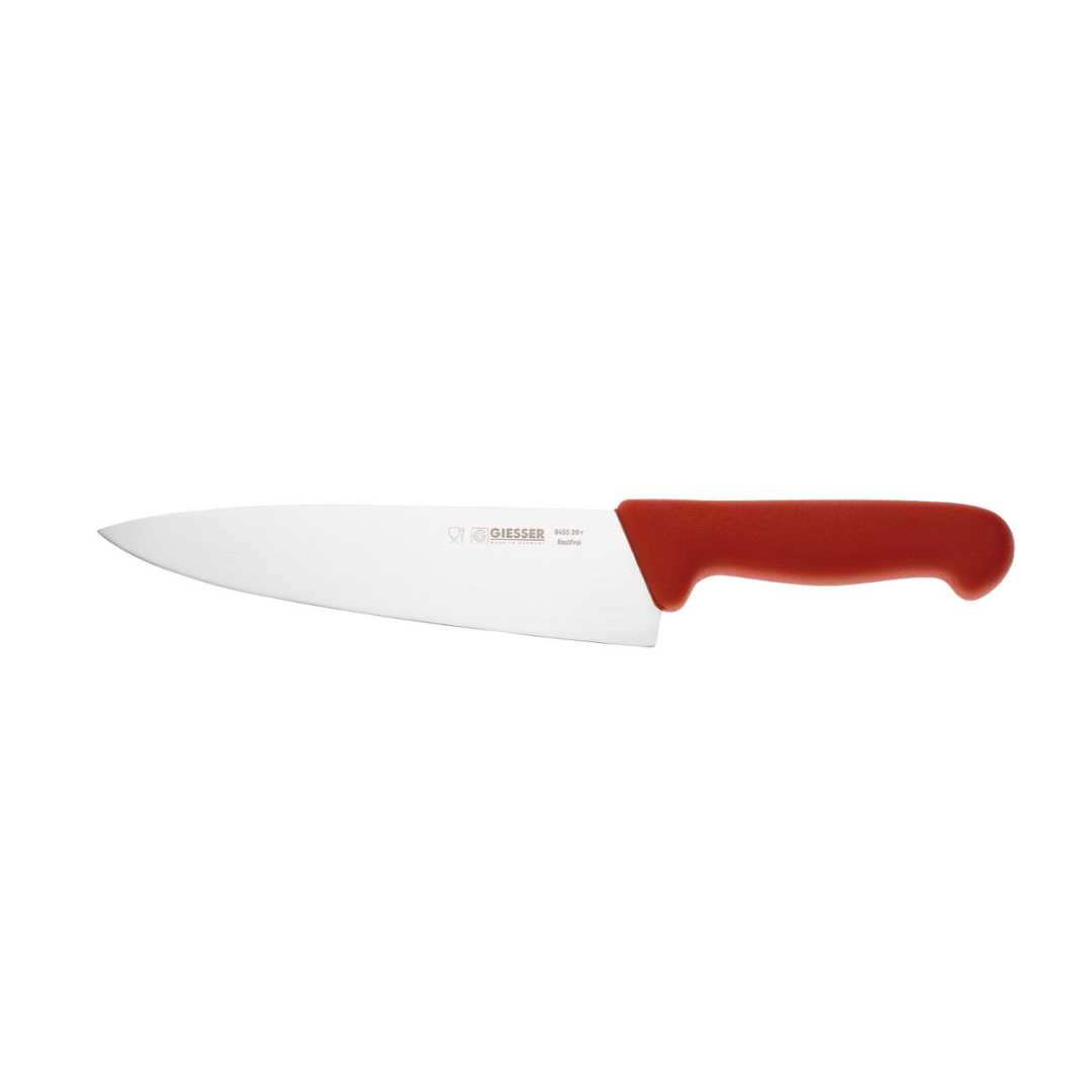 182413 GIESSER COOKS KNIFE RED HANDLE 26 CM
