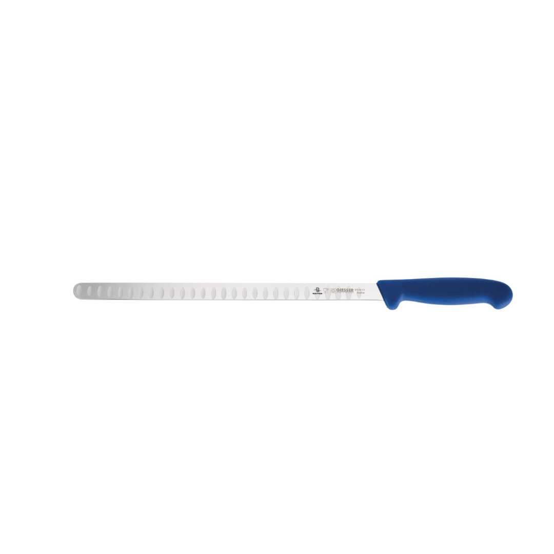182324 GIESSER FLUTED SALMON SLICER BLUE HANDLE 31 CM