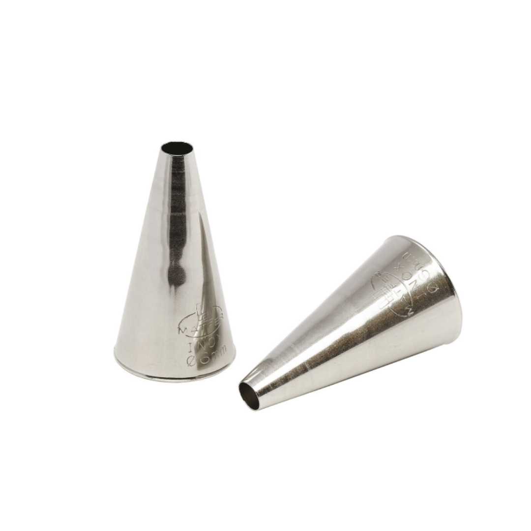 167509 SET OF 2 STAINLESS STEEL ROUND PIPING TIPS U 9