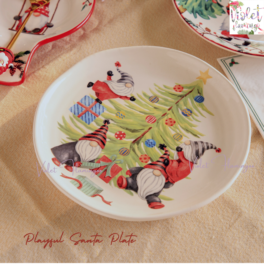 Playful Santa Plate จานขนาด 22 cm. Christmas Collection