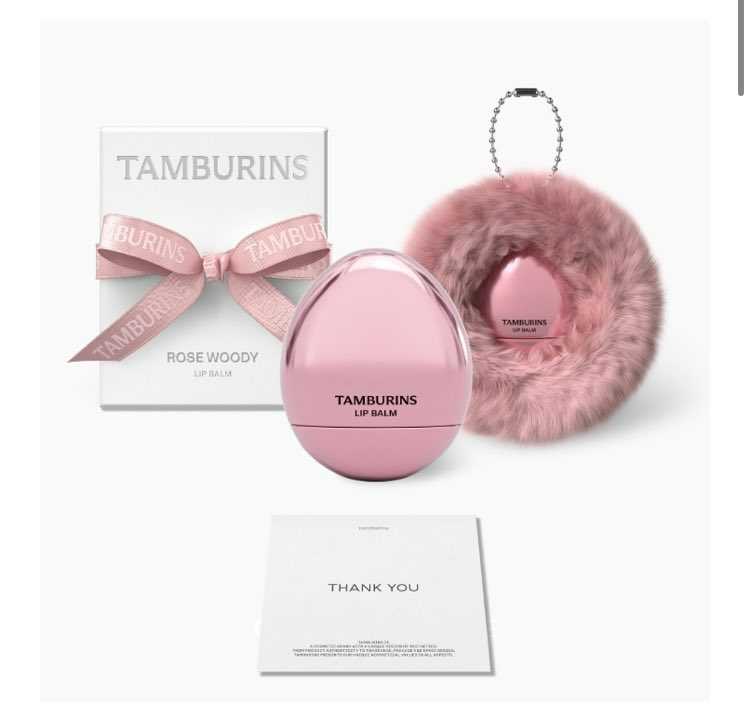 (พร้อมส่ง) egg lip balm ROSE WOOD + FUR KEYRING (แรนด้อมสี!)/tamburins