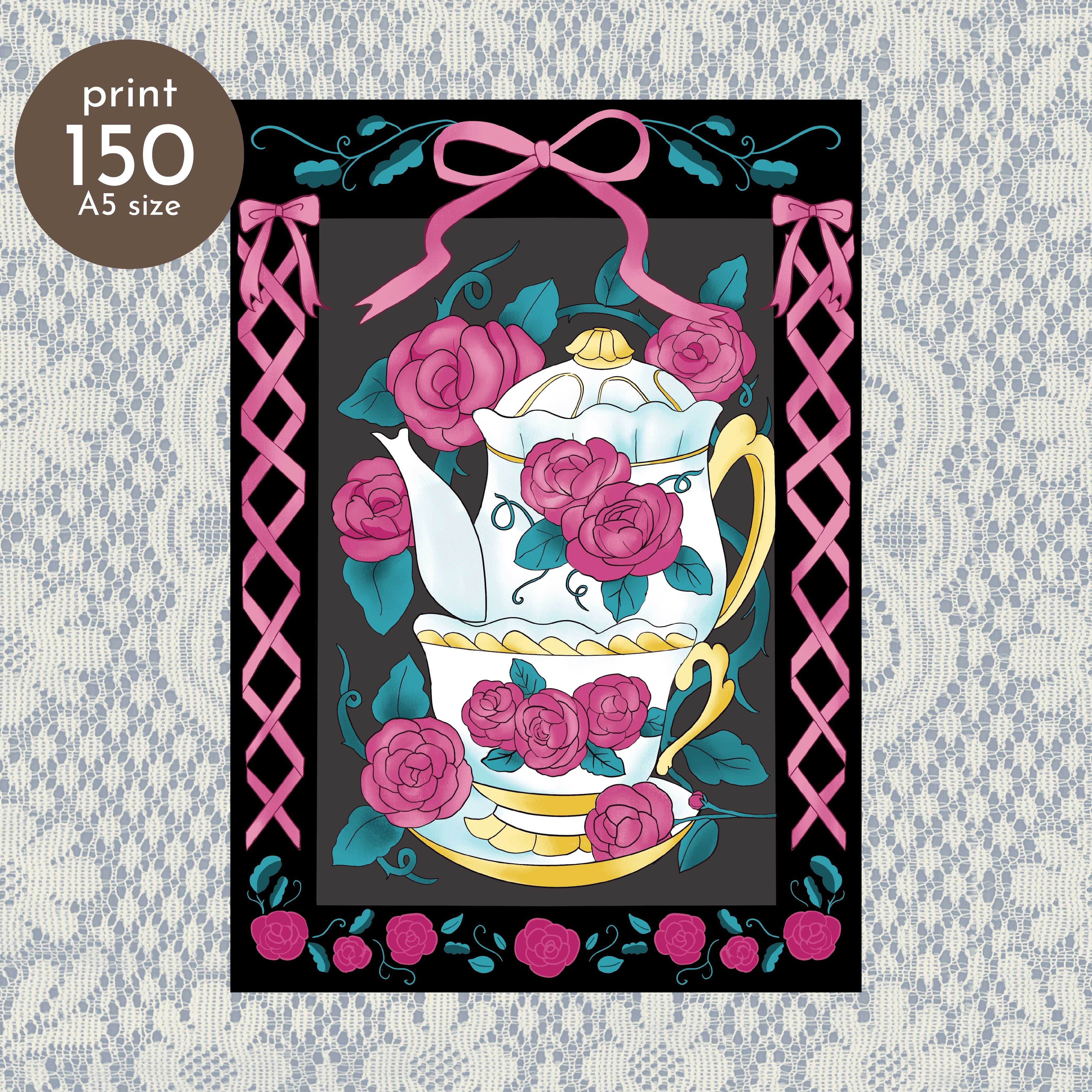 Tea set print