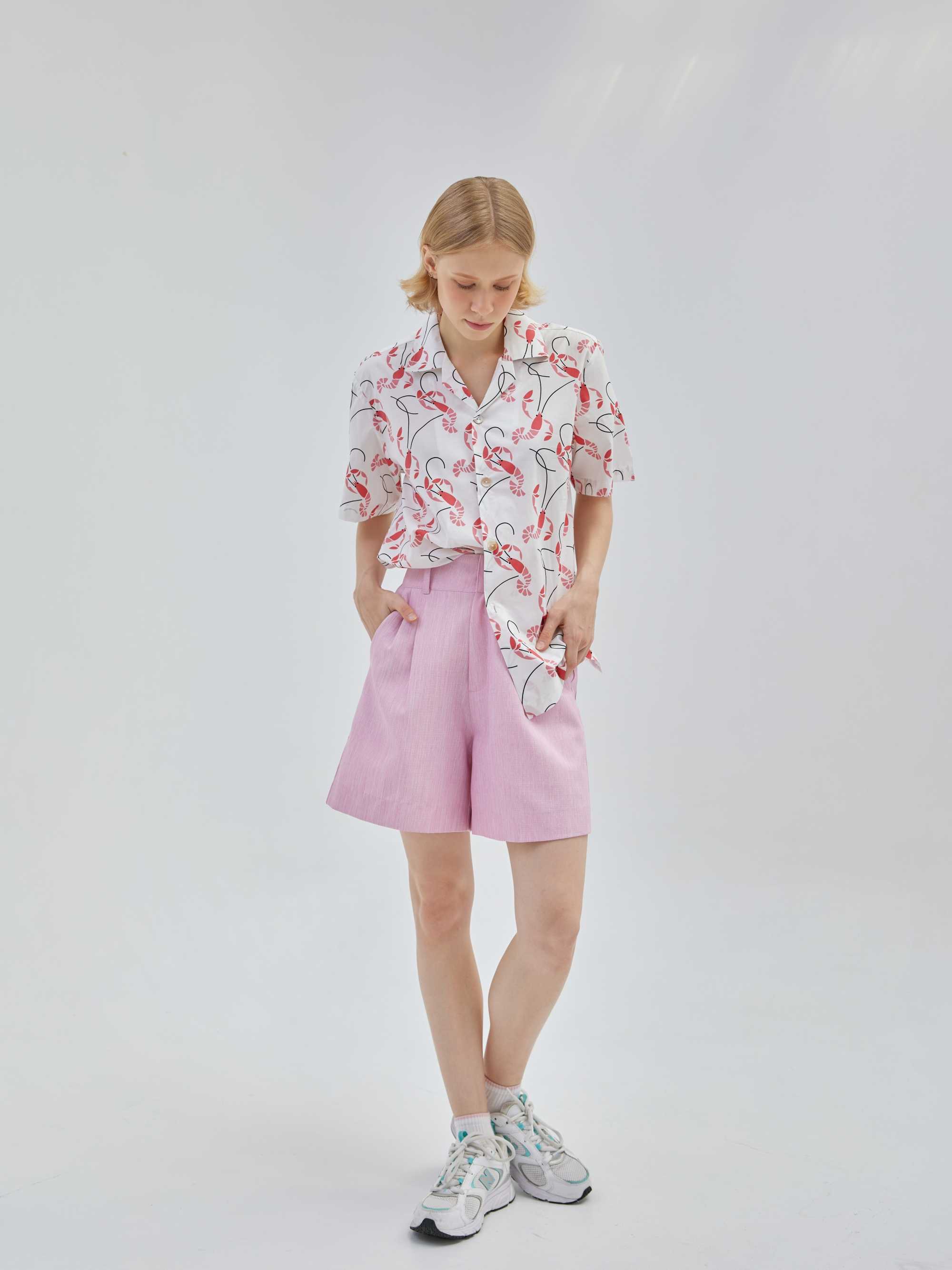 BIRUCHU x SUNSURF UNISEX SHIRTS : Lobster (Printed Cotton)