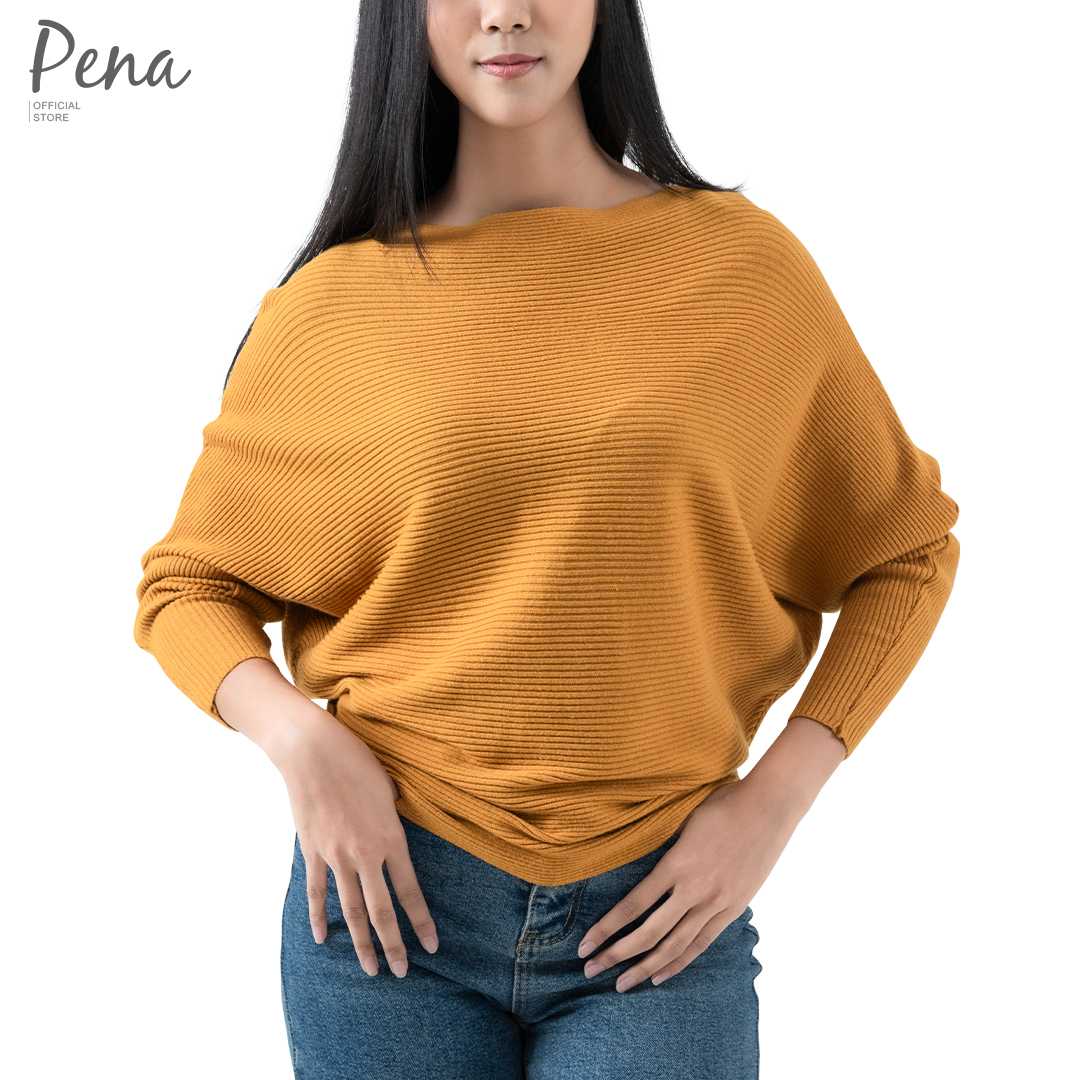 Pena house เสื้อแขนยาว  แขนปีกค้างคาว ผ้าแฟลตนิต POLW112301