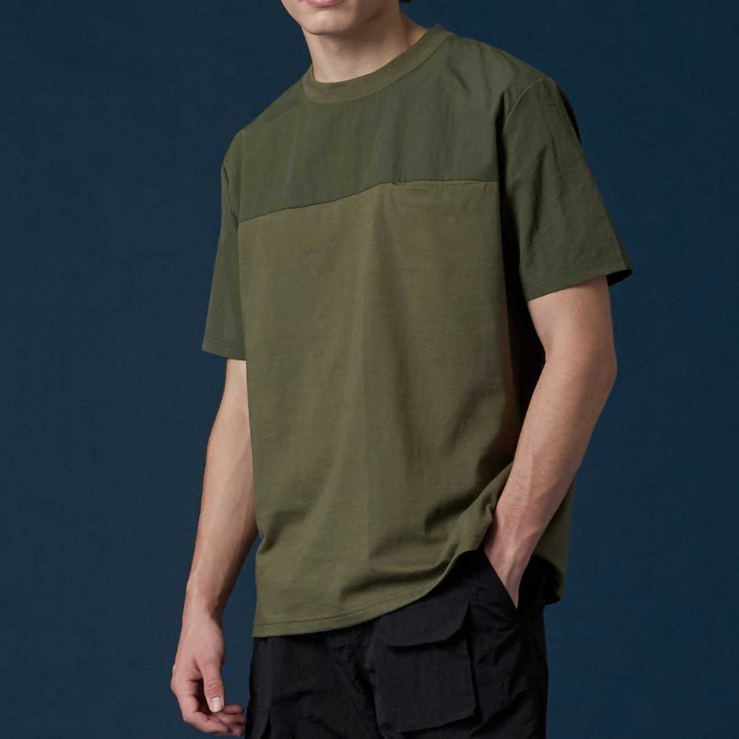NYLON UTILITY TEE - OLIVE (Relaxed Fit)