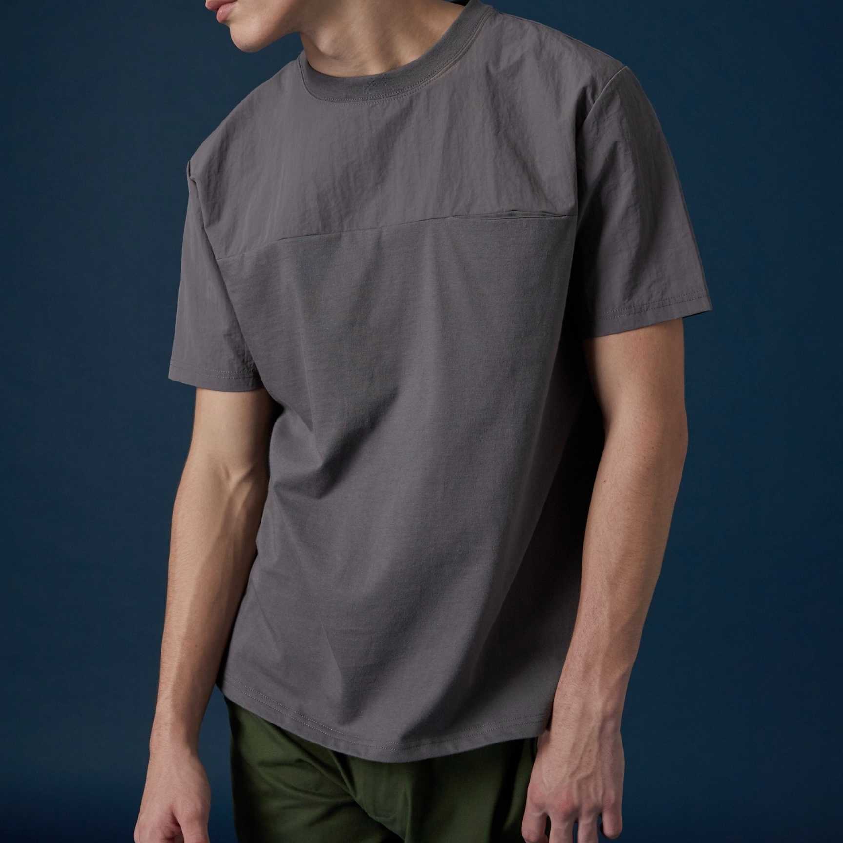 NYLON UTILITY TEE - GREY (Relaxed Fit)