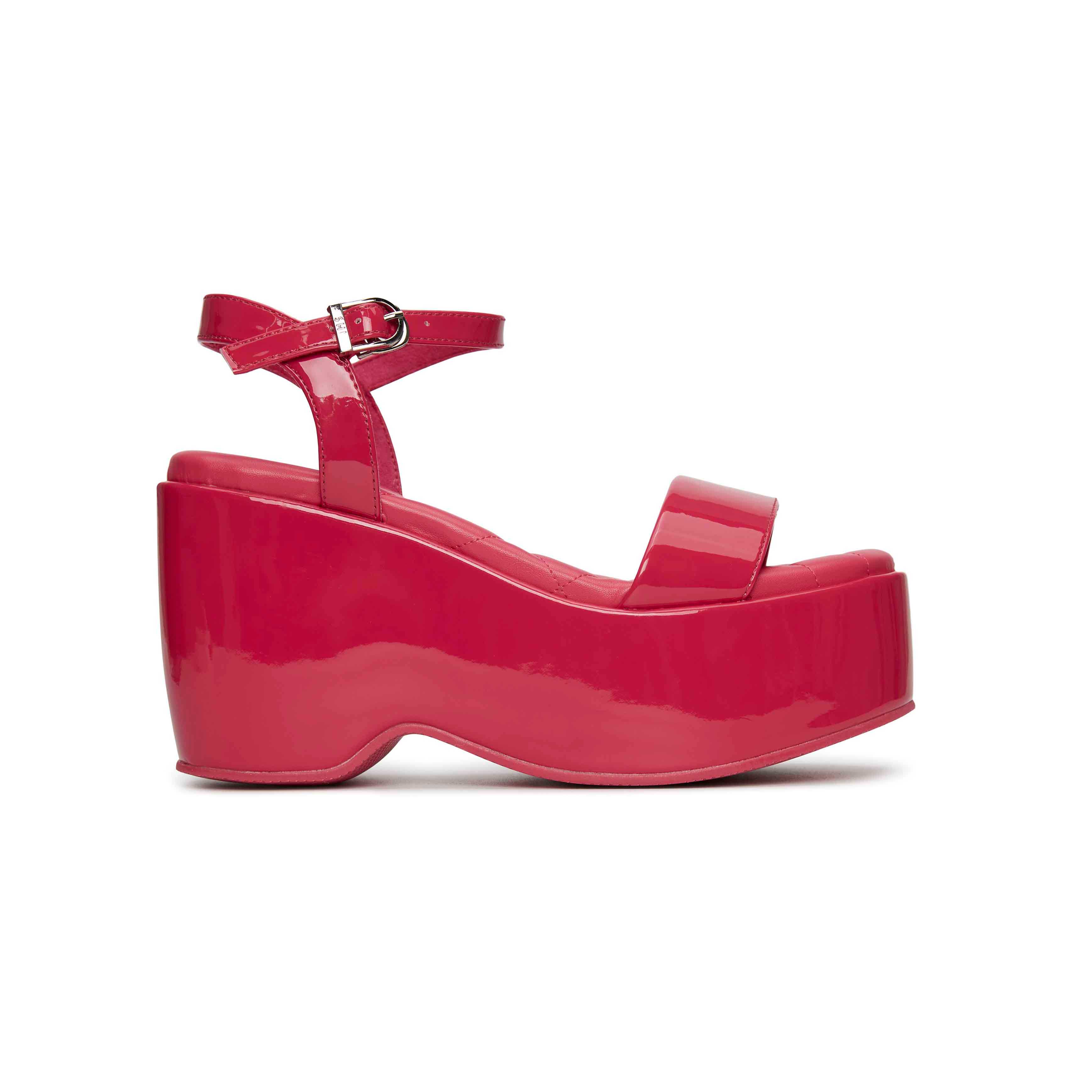 SHU PALETTE SOFT 3.5 ORIGINAL WITH STRAP WEDGES -  GLOSSY HOT PINK   SWSP0562-PK53-