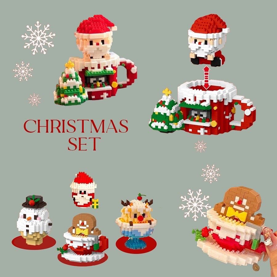 (พร้อมส่ง) set ตัวต่อคริสต์มาสส 1 กล่องได้ 5 แบบตามภาพค่า