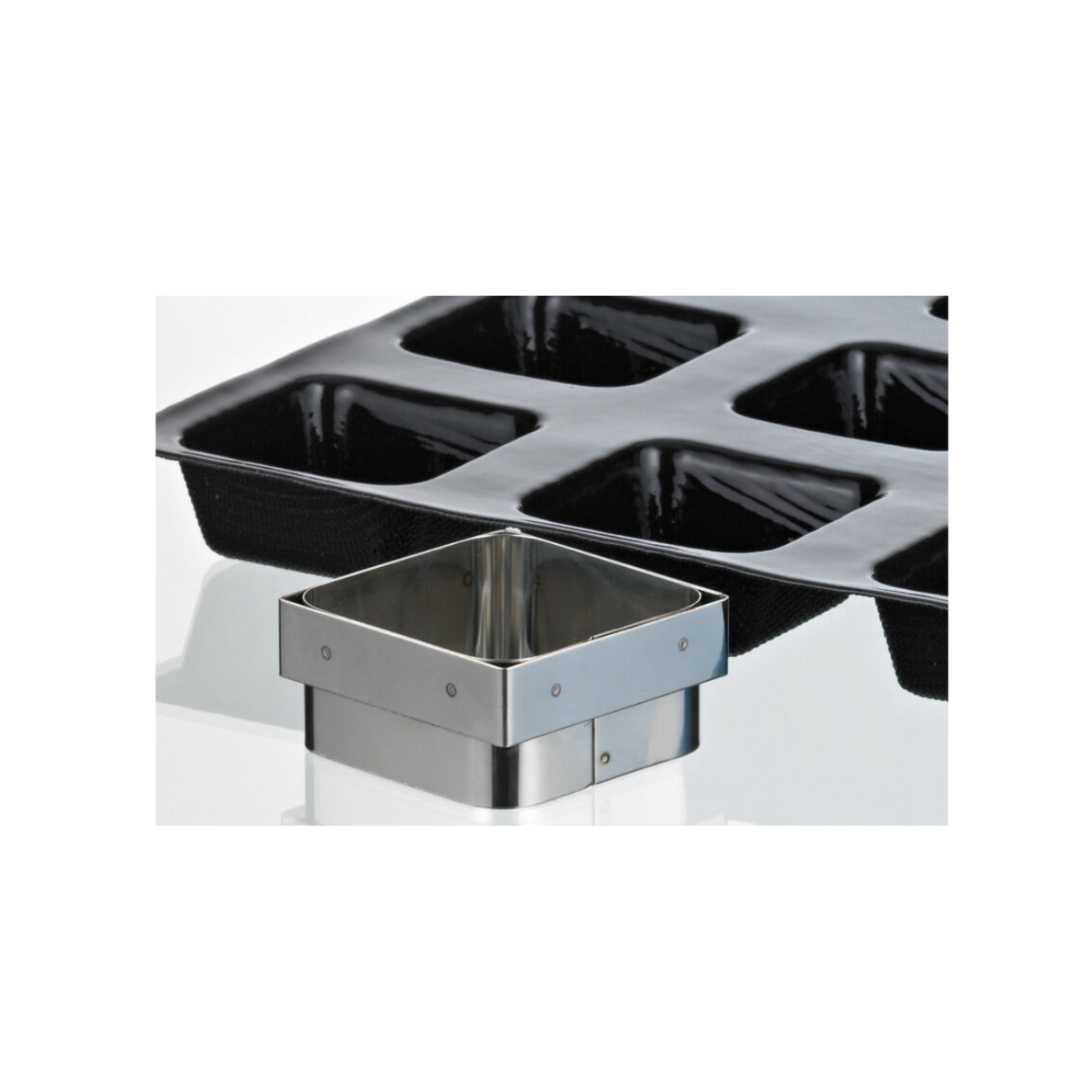 153136 STAINLESS STEEL SQUARE SAVARIN CAKE CUTTER 5.6 CM FOR FLEXIPAN 336134