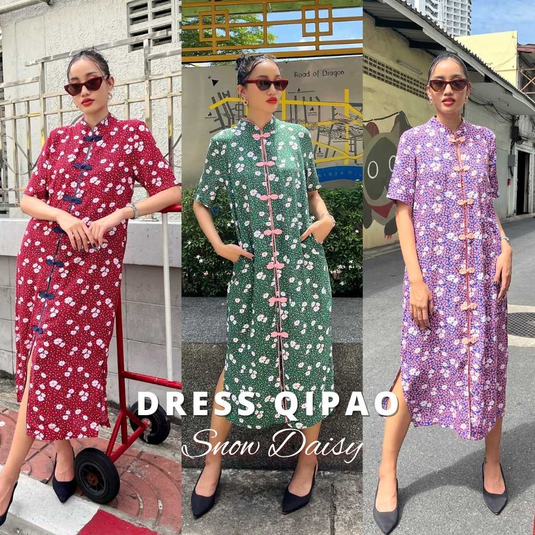 Dress qipao snow daisy