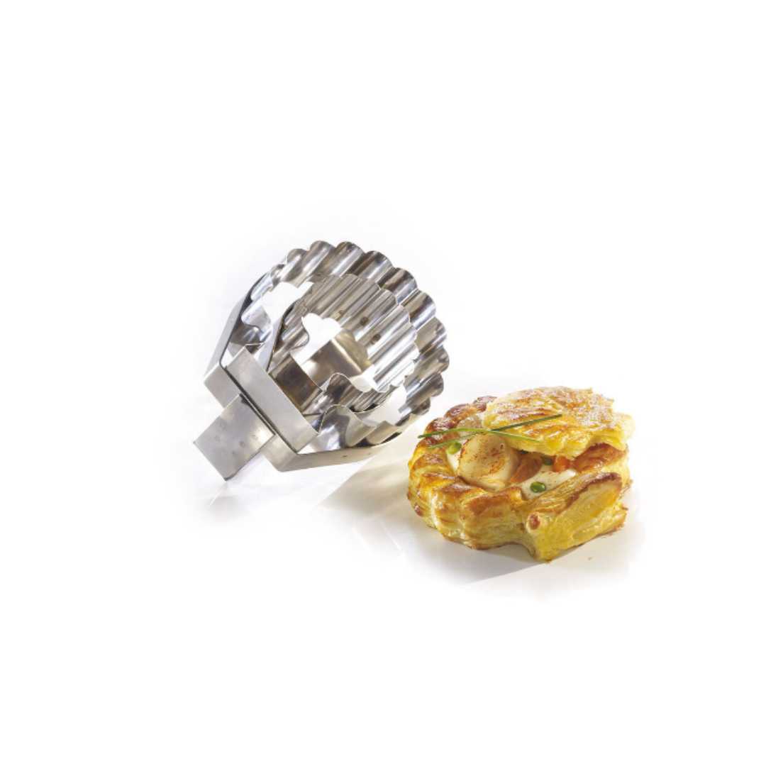 153012 STAINLESS STEEL SINGLE SAINT JACQUES SCALLOP CUTTER 12.5X12 CM