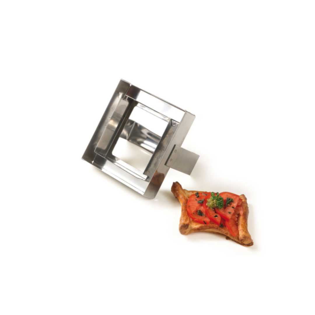 153009 STAINLESS STEEL DOUBLE SQUARE CUTTER WITH HANDLE 11 CM