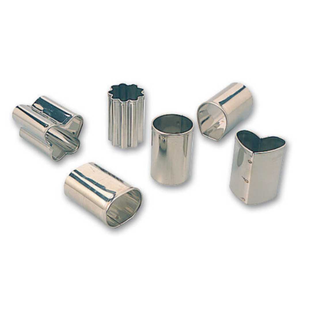 150465 BOX OF 6 STAINLESS STEEL CUTTERS BITE-SIZE DESSERT