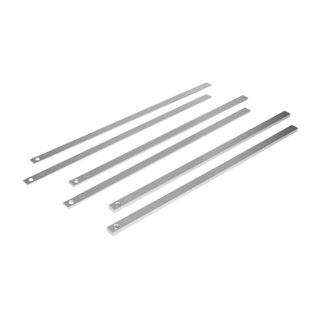 140204 SET OF 6 ALUMINIUM CONFECTIONERY RULERS 60X2 CM