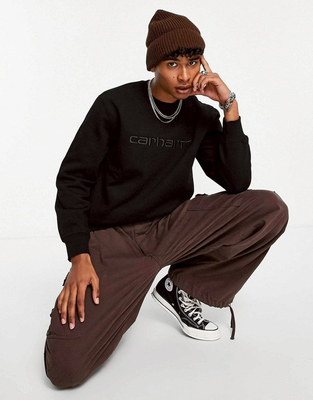 Carhartt POWER SOLUTIONS One-Point Logo Sweatshirt Trainer Men's XL Size / eaa514408