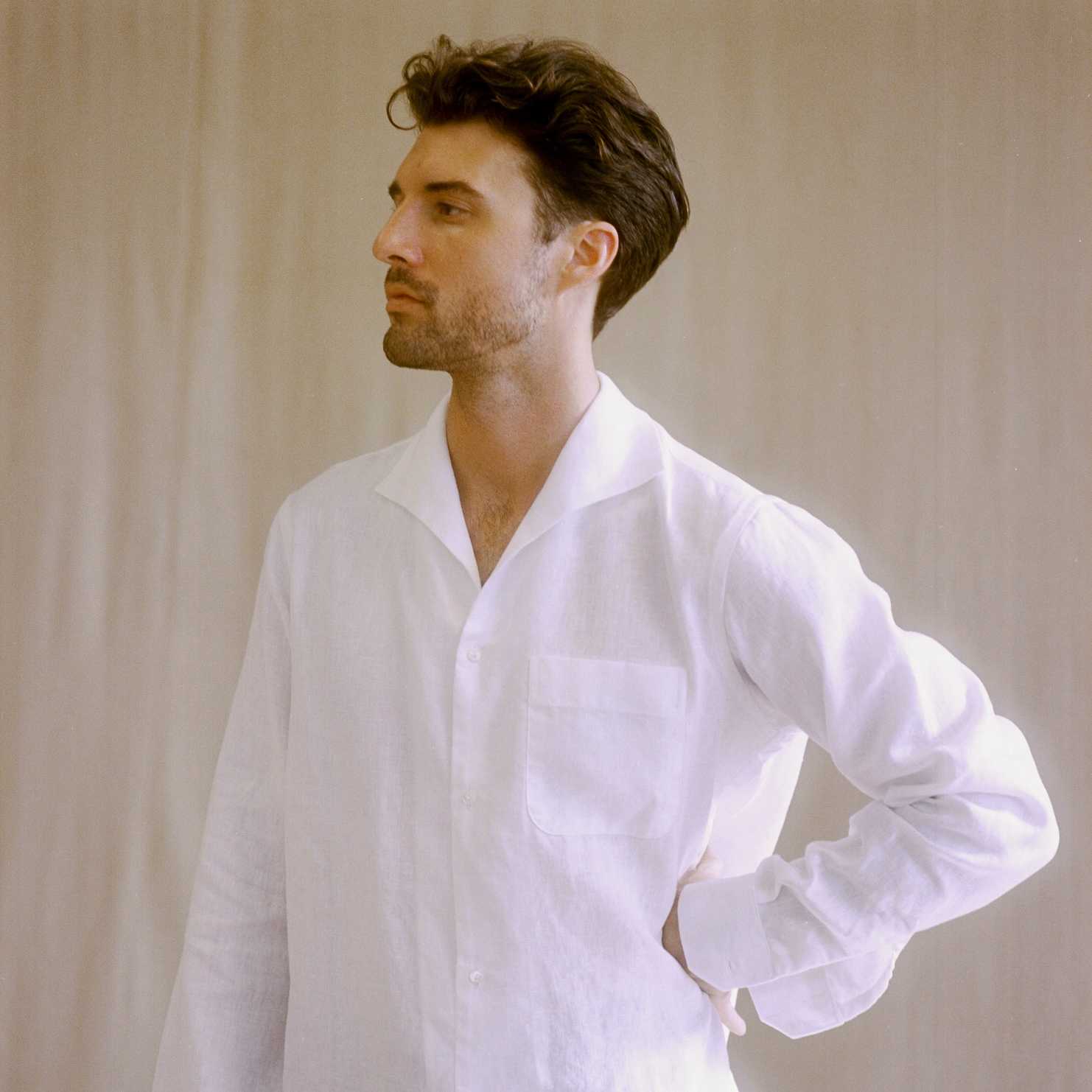 ONE PIECE OPEN COLLAR - Off White Linen