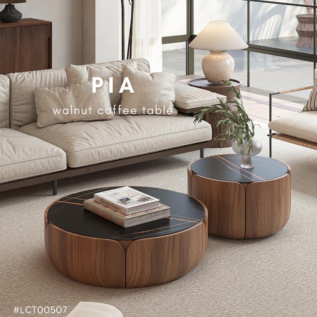 PIA walnut coffee table 