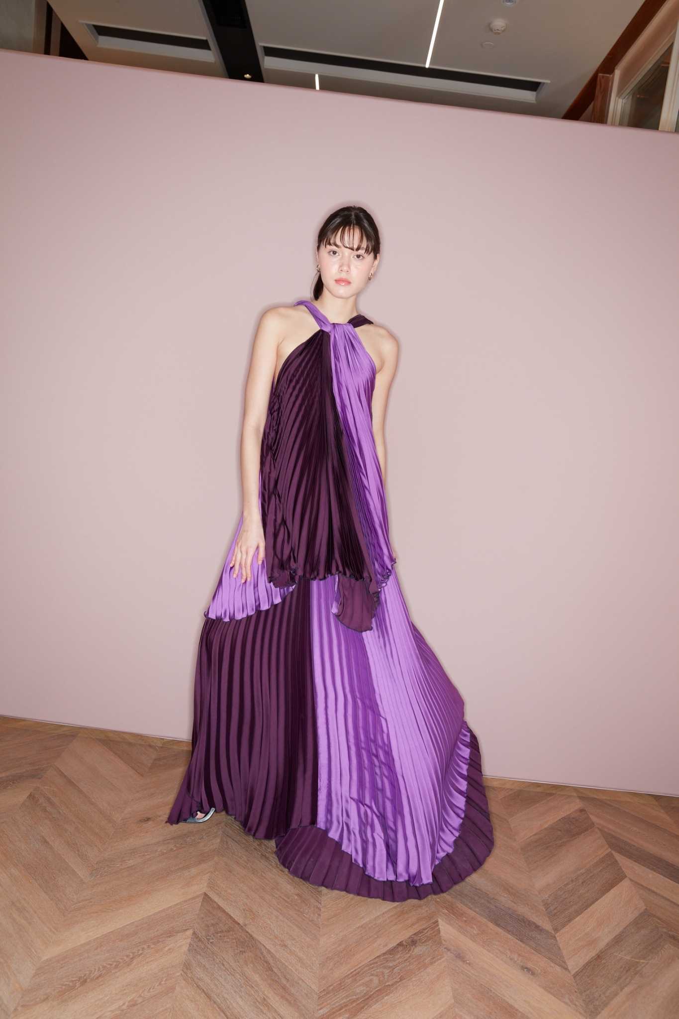 Set 2 tone (Top & Skirt) - Purple