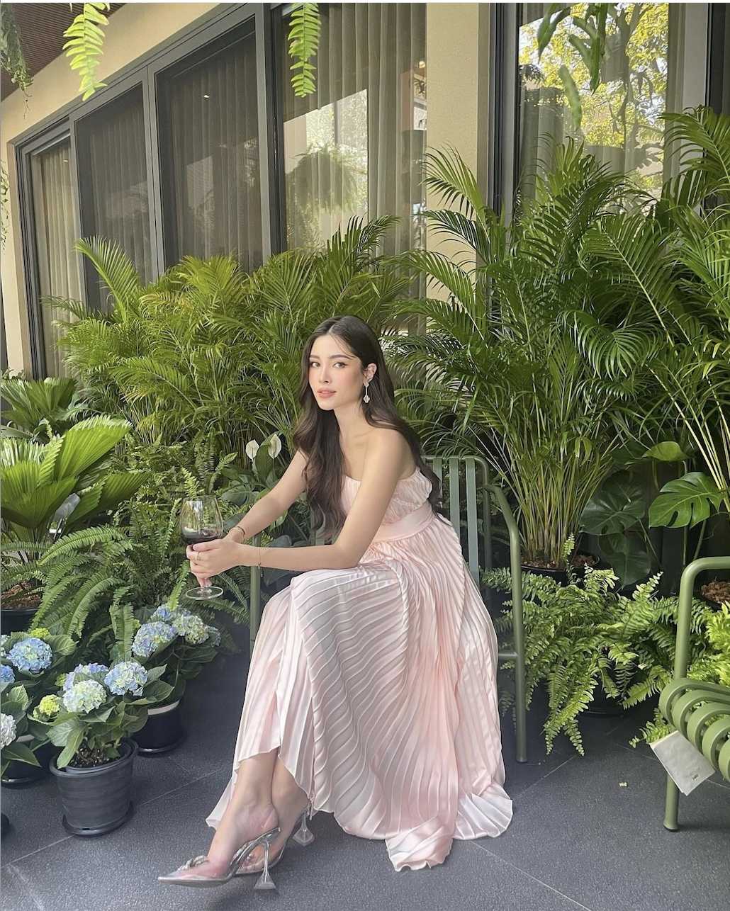 Spiral Dress - Powder Pink