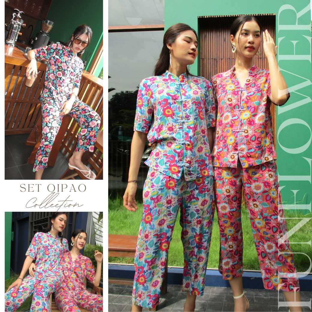 Set qipao Funflower