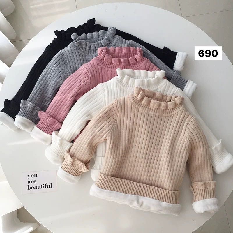 Preorder12-18วัน-(บุขน) ไหมพรหม บุขนข้างใน /Sz80-140