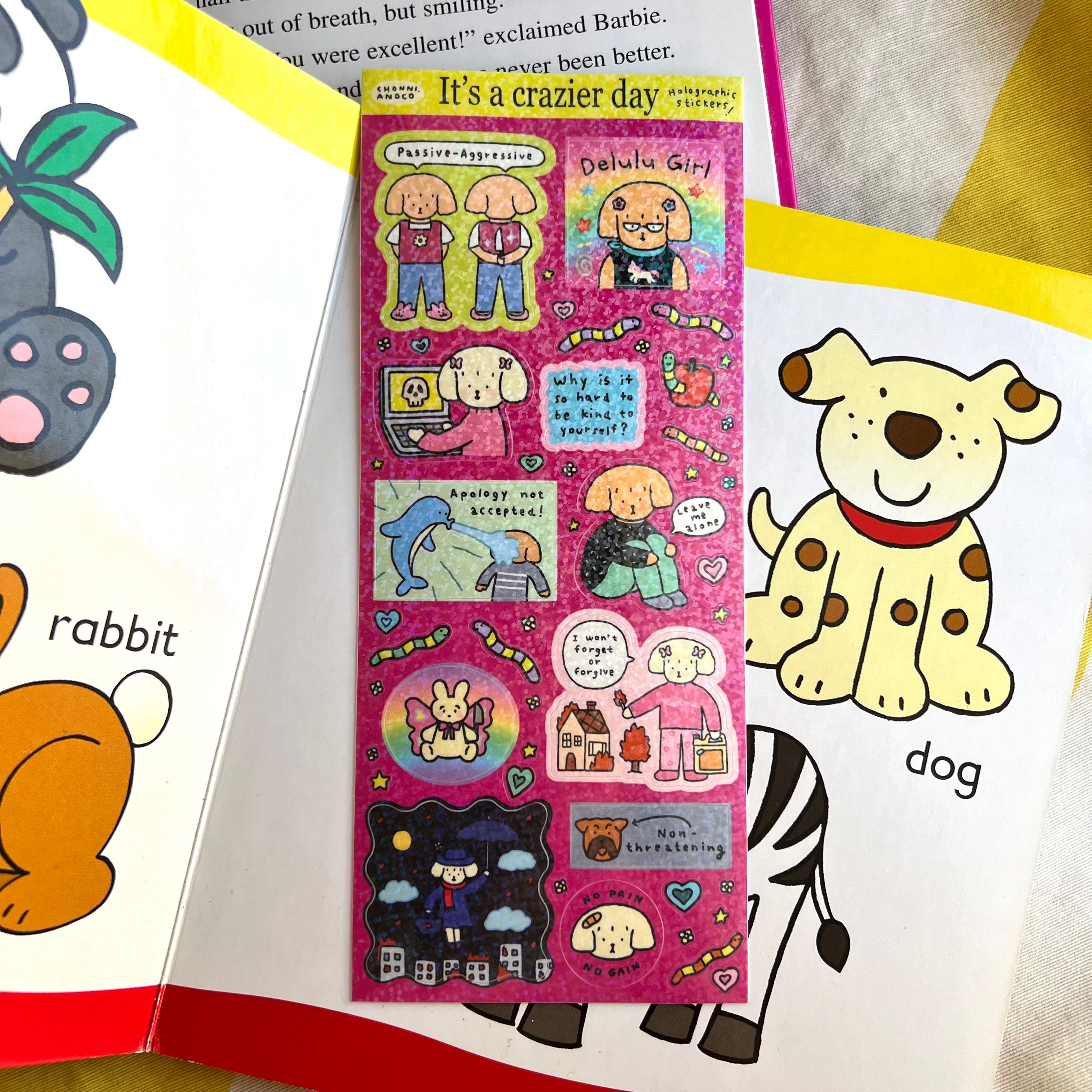 It’s a crazier day sticker sheet (holographic)
