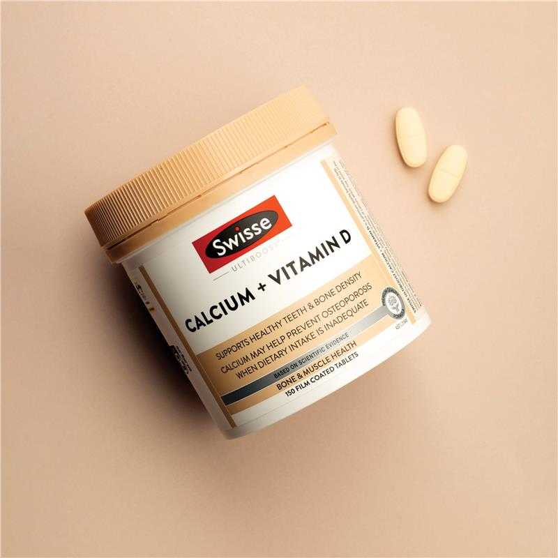 Swisse Ultiboost Calcium + Vitamin D 150 Tablets - บำรุงกระดูก กล้ามเนื้อและเสริมภูมิต้านทาน