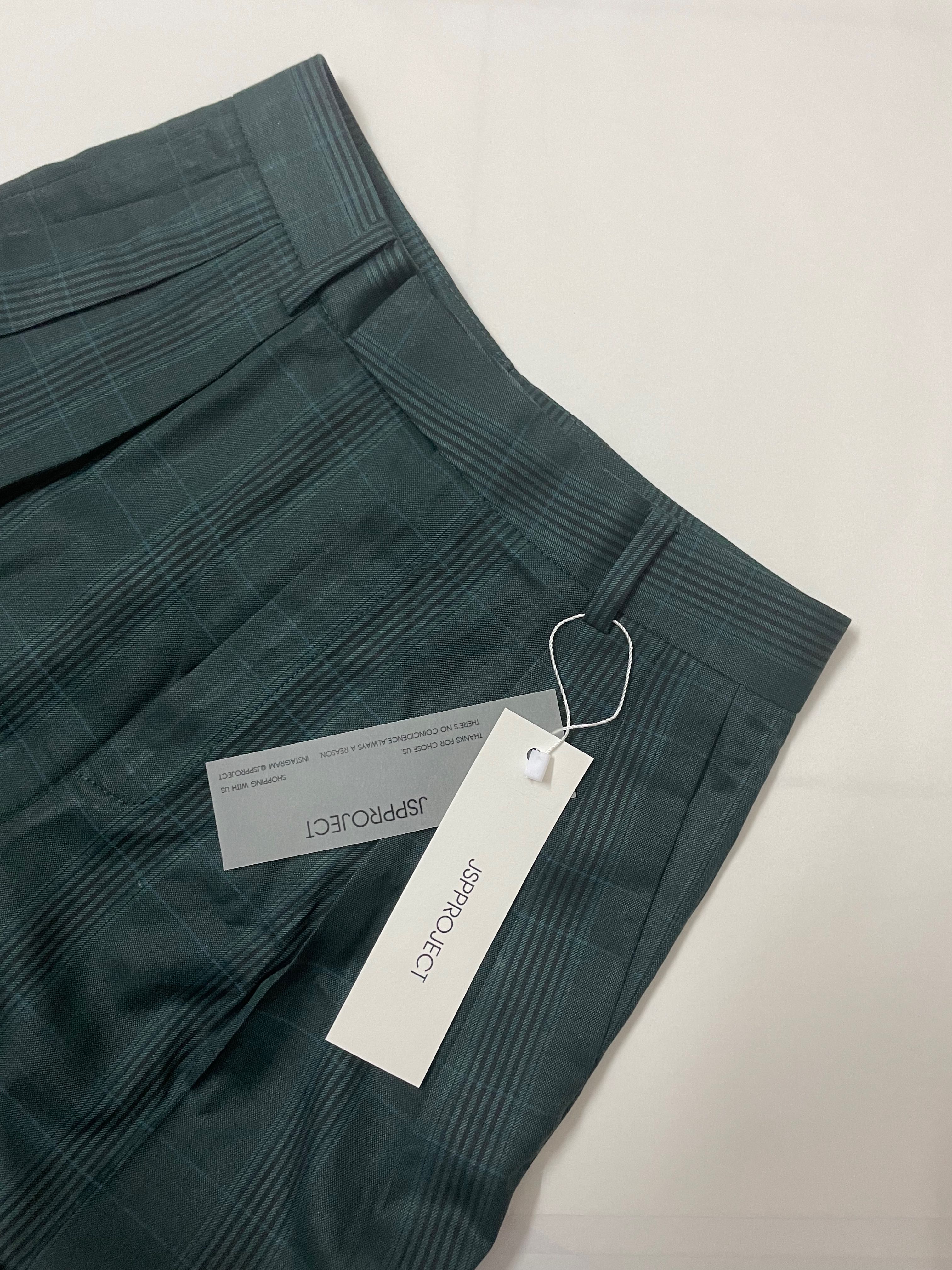 JS20 GREEN CHECKERED (สินค้าสั่งตัด 10-14 วัน)