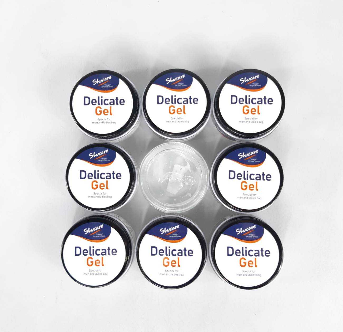 Shucare Delicate Gel 50 ml. เจลทำความสะอาดและบำรุงหนังแกะ หนังวัว หนังคาร์เวียร์