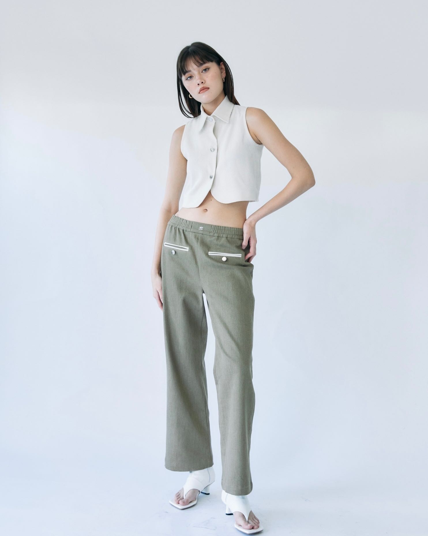 SSW CLAIRE PANTS (OLIVE GREEN)