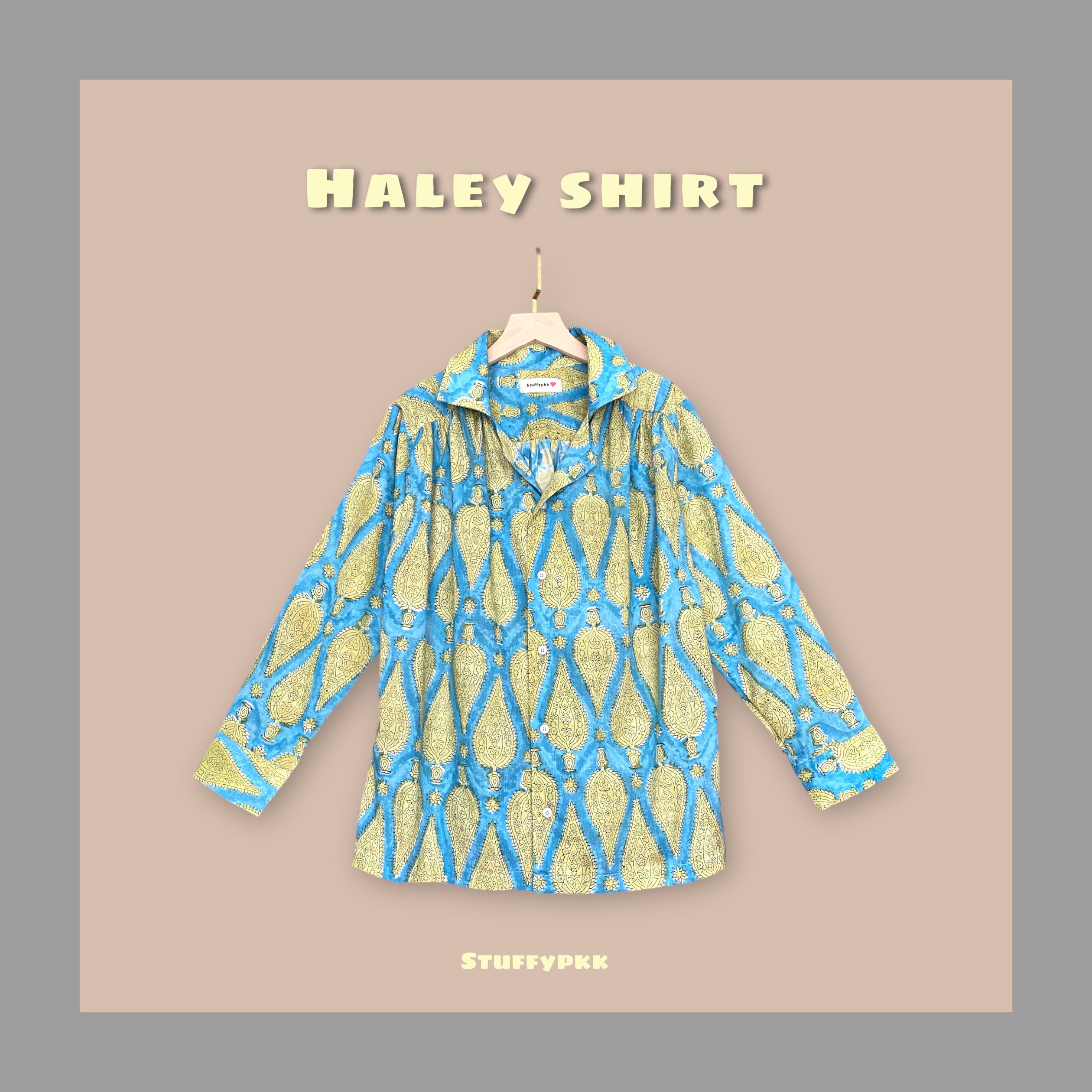 𝐇𝐚𝐥𝐞𝐲 𝐒𝐡𝐢𝐫𝐭 เสื้อเชิร์ตแขนยาวสีฟ้า