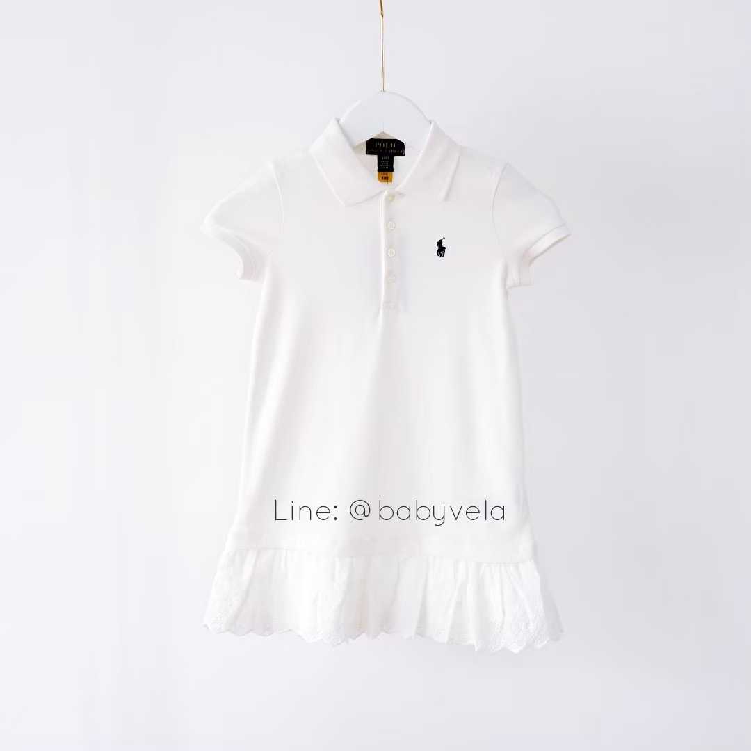 Eyelet Stretch Mesh Polo Dress (Deckwash White)
