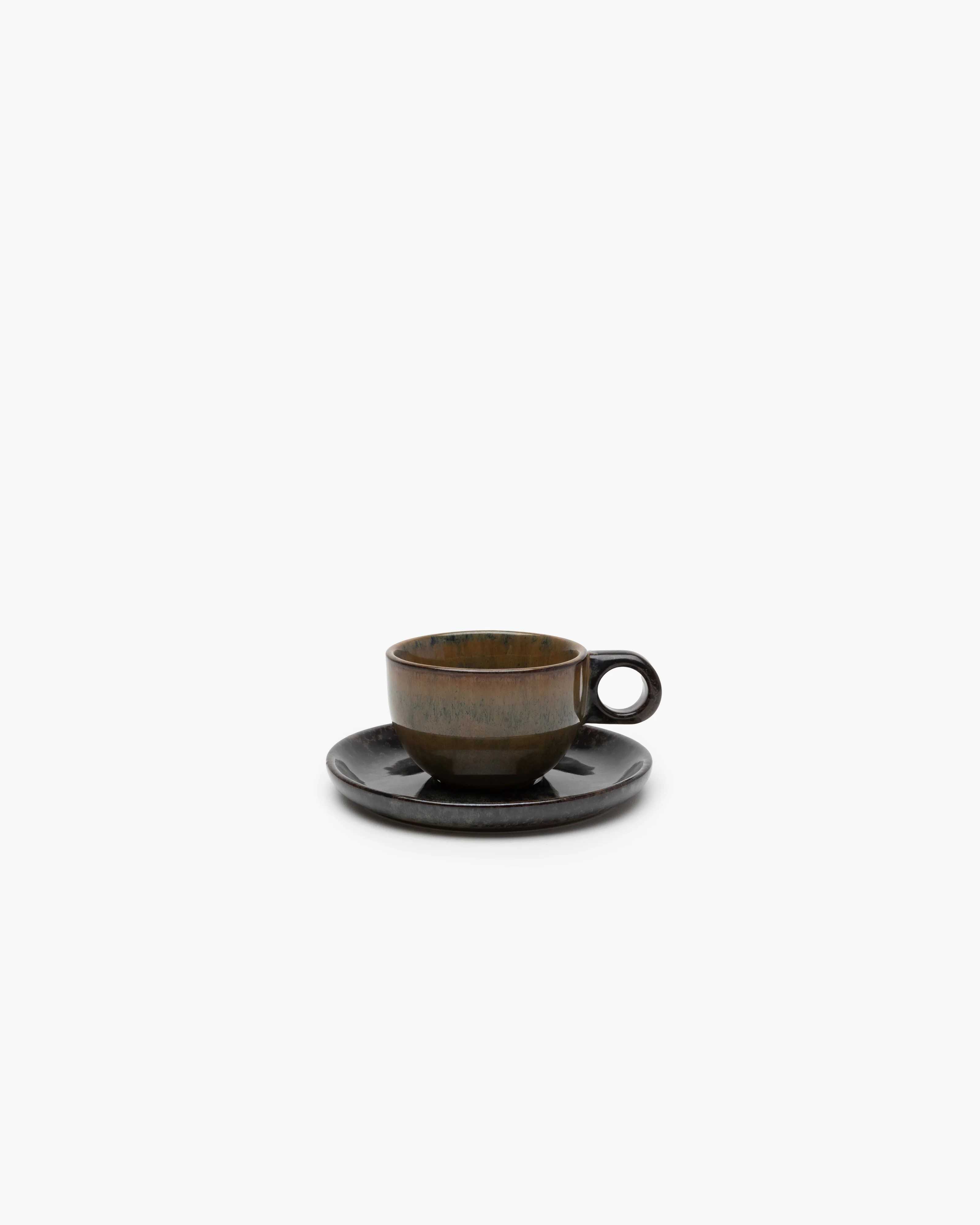 SERAX Coffee cup with saucer indi gray Surface