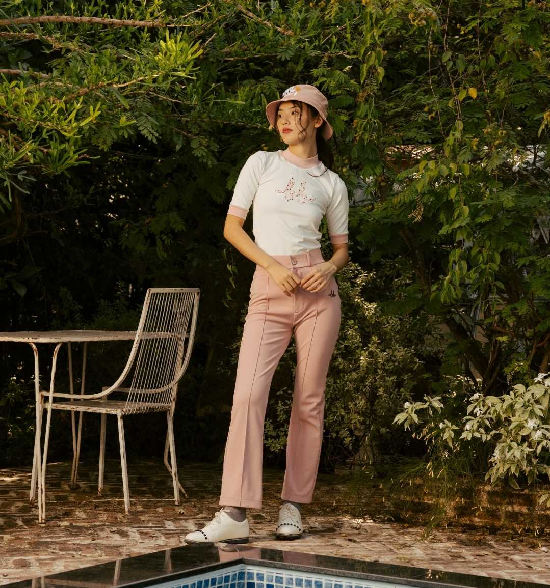 Golf Flare Trousers (Pink) - กางเกงกอล์ฟทรงขาม้า (สีชมพู)