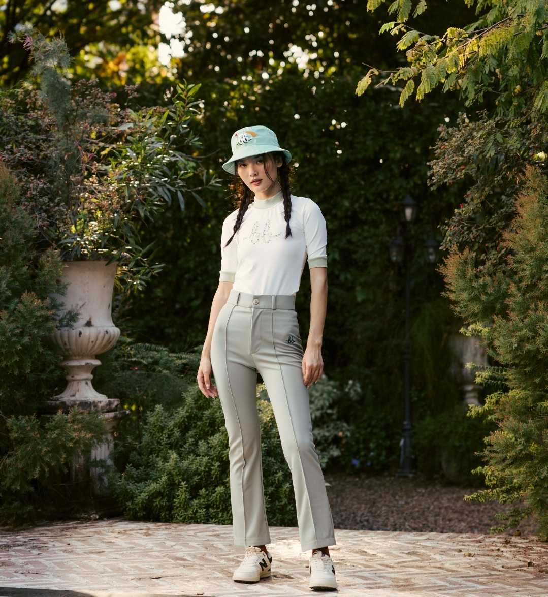 Golf Flare Trousers (Green) - กางเกงกอล์ฟทรงขาม้า (สีเขียว)