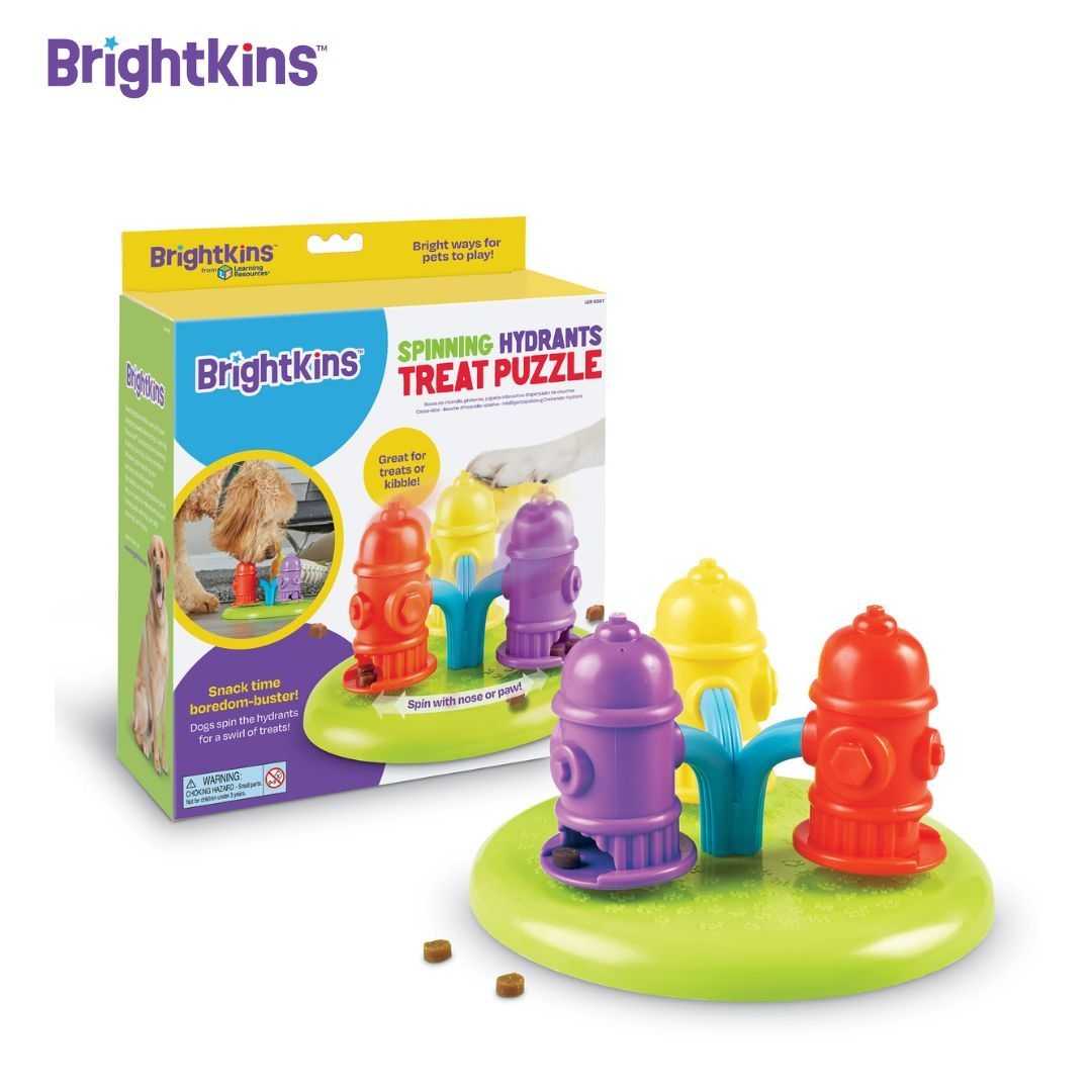 Brightkins Spinning Hydrants Treat Puzzle ของเล่นฝึกทักษะ หัวดับเพลิงปริศนา สำหรับสุนัข