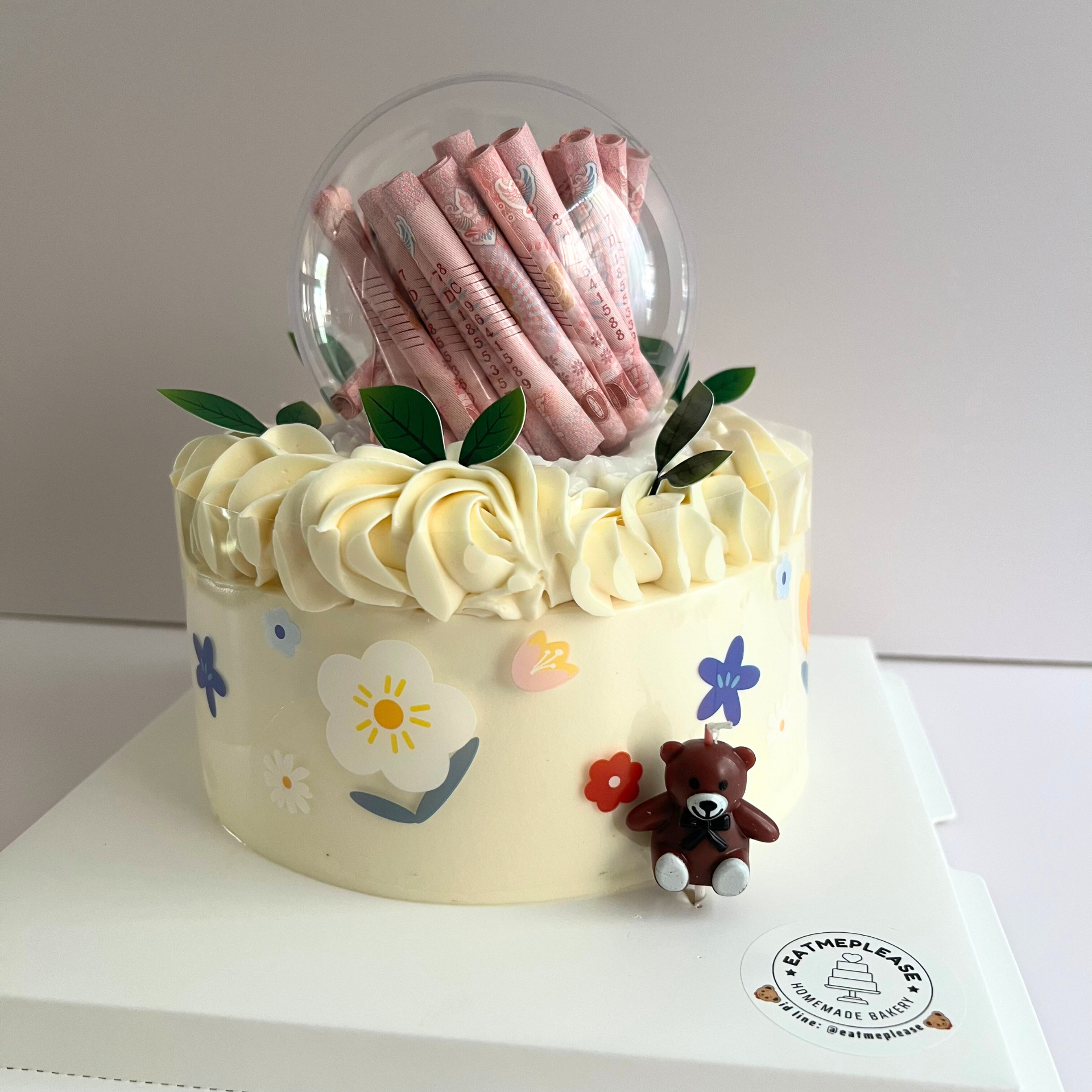 เค้กโชว์เงิน Money in Cake Happy Birthday Cake #เค้กใส่เงิน #เค้กวันเกิด