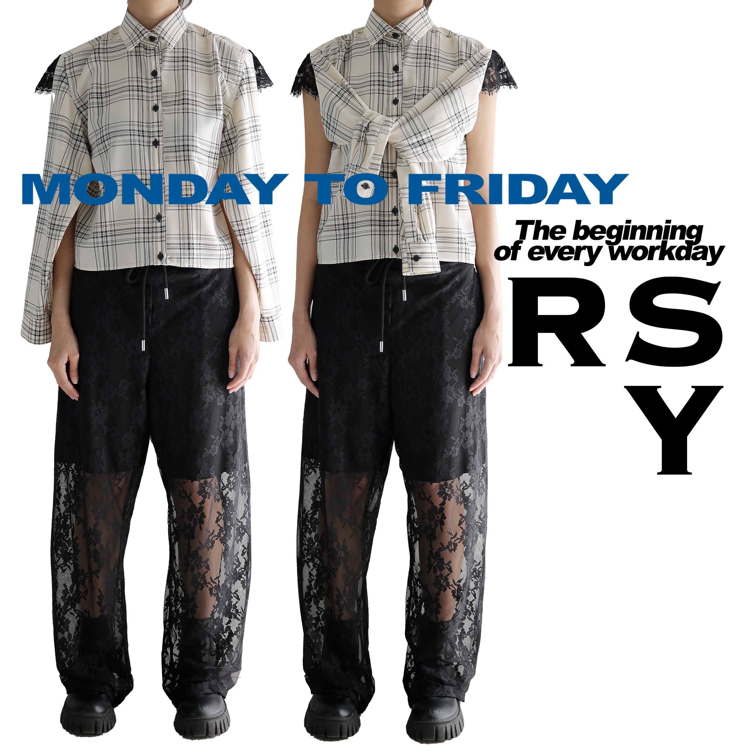 Rotsaniyom Plaid shirt in cream